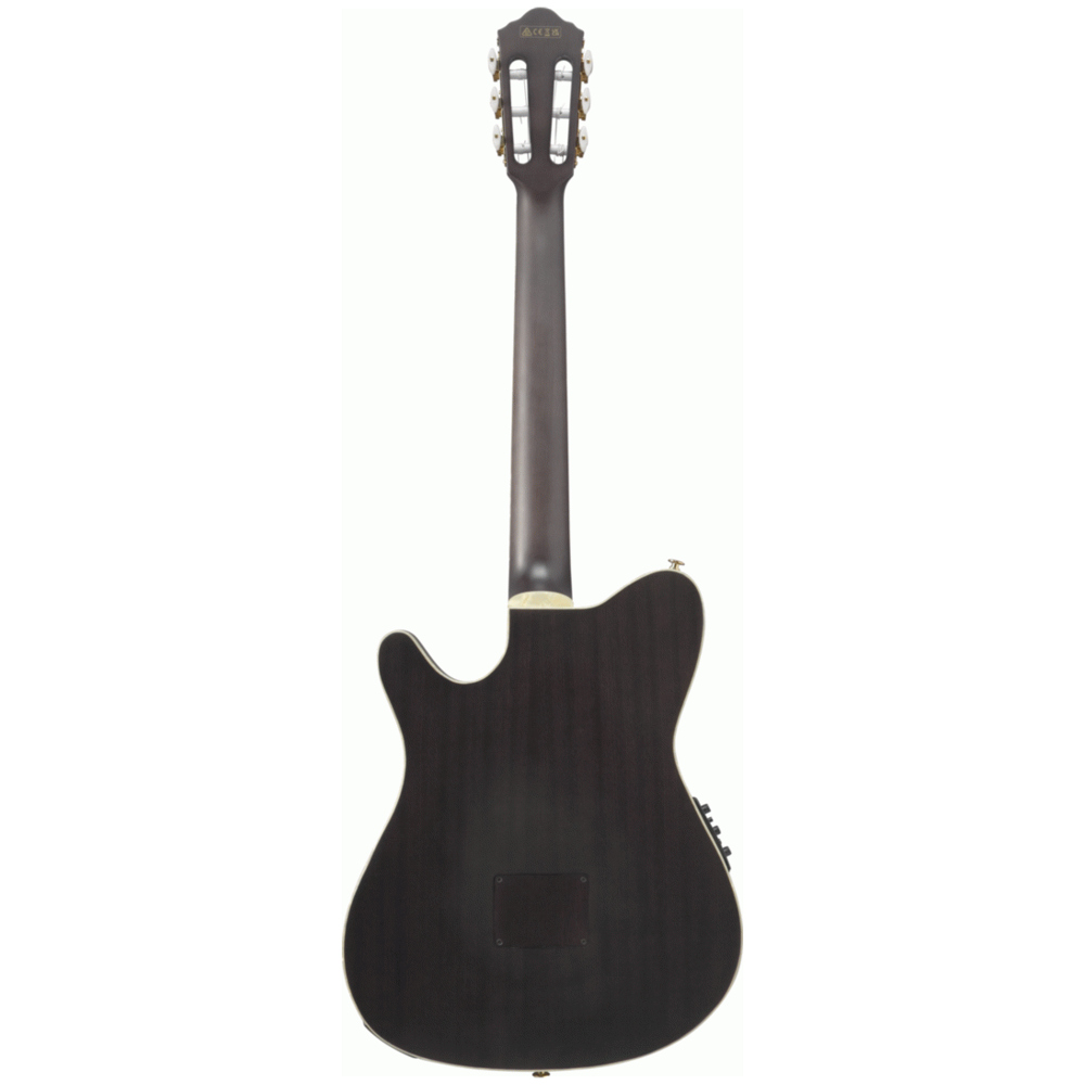 Ibanez TOD10N Transparent Black Flat Back View