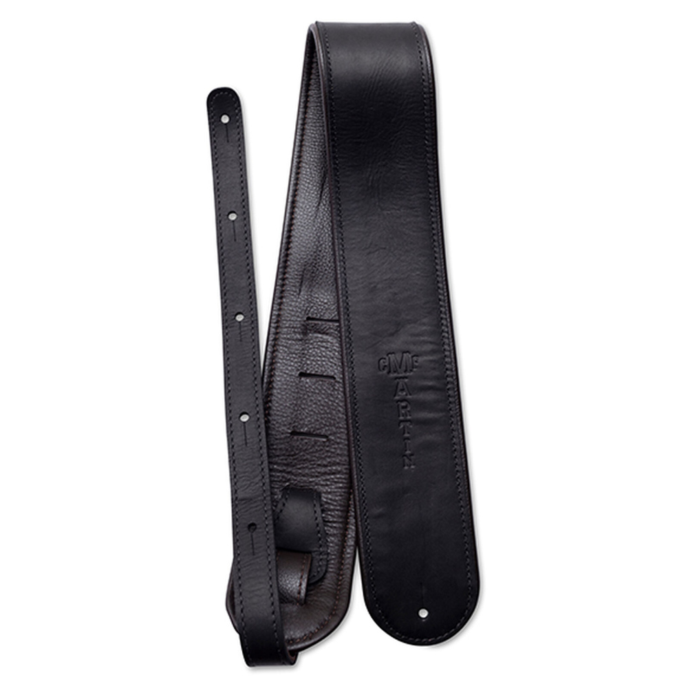 Martin Premium Rolled Leather Strap Black