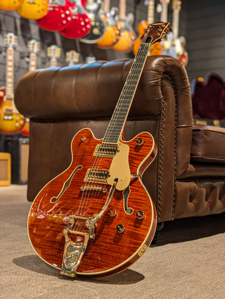 Gretsch Broadkaster LX Figured Center Block w/ Bigsby (Bourbon Stain) - Image 5