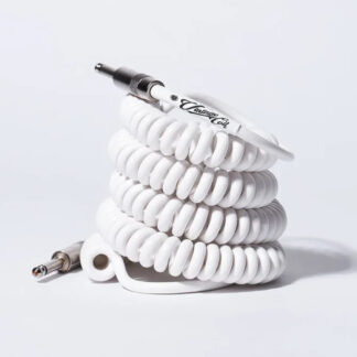 Voltage Cable Co 30ft Straight-Angled Coil Cable Vintage White