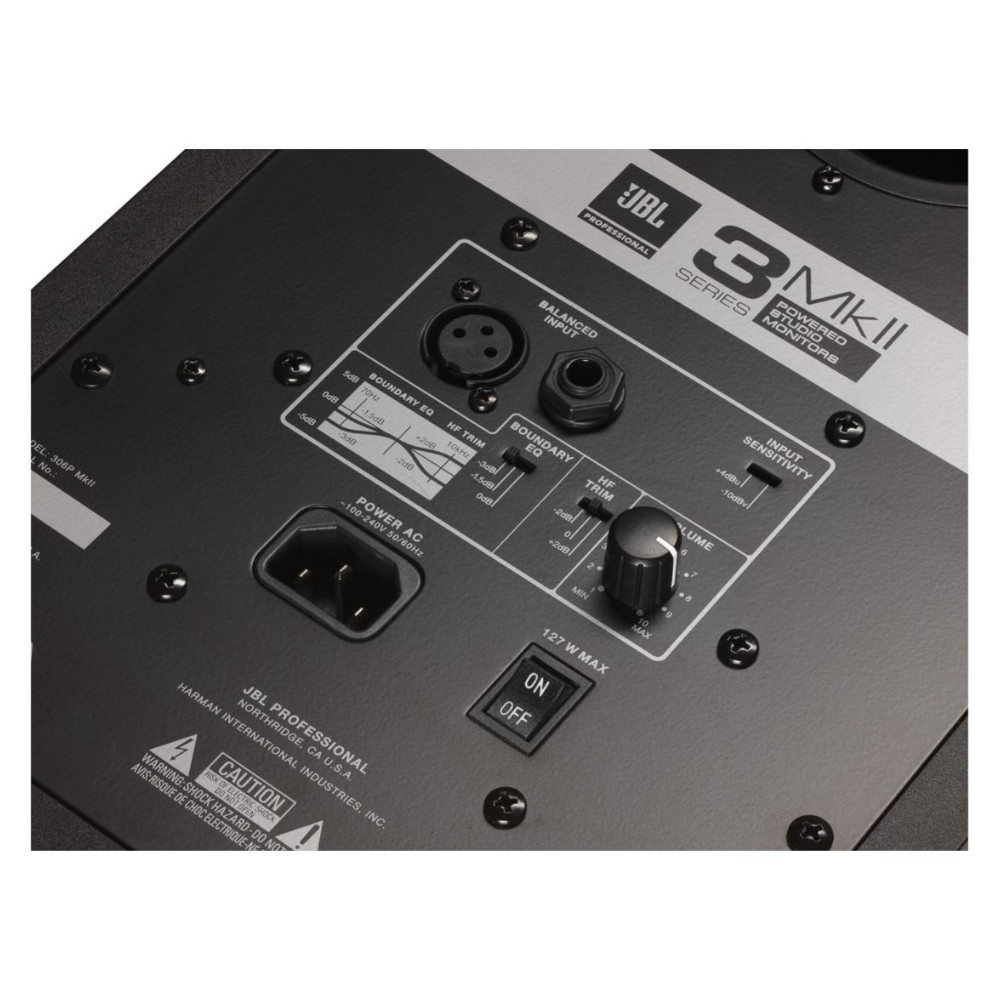 JBL 308P MKII 8" Studio Monitors Back