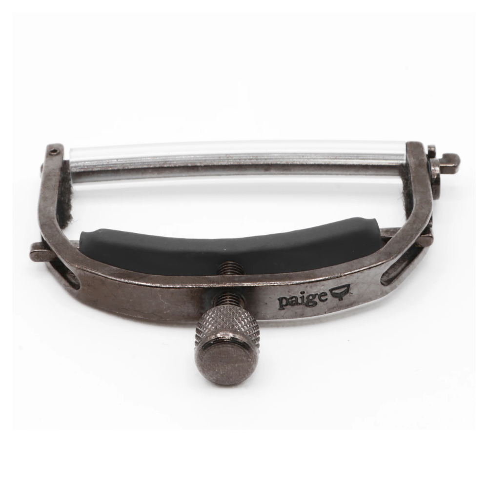 Paige Original 6-String Acoustic Capo Wide Smokey Black Nickel Bottom View