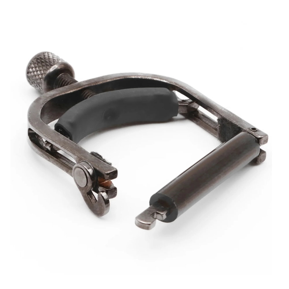 Paige Banjo/Mandolin/Ukulele Capo Smokey Black Nickel Open View