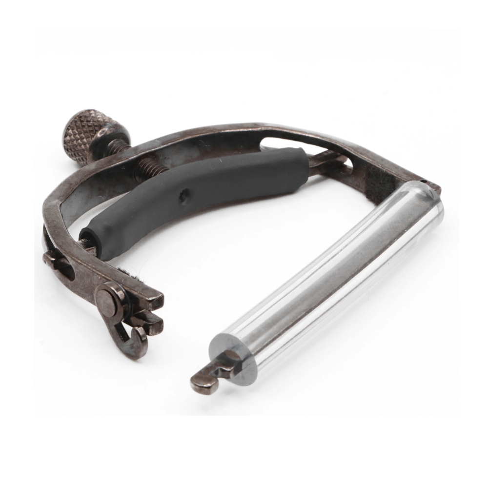 Paige Original 12-String Acoustic Capo Smokey Black Nickel Open View