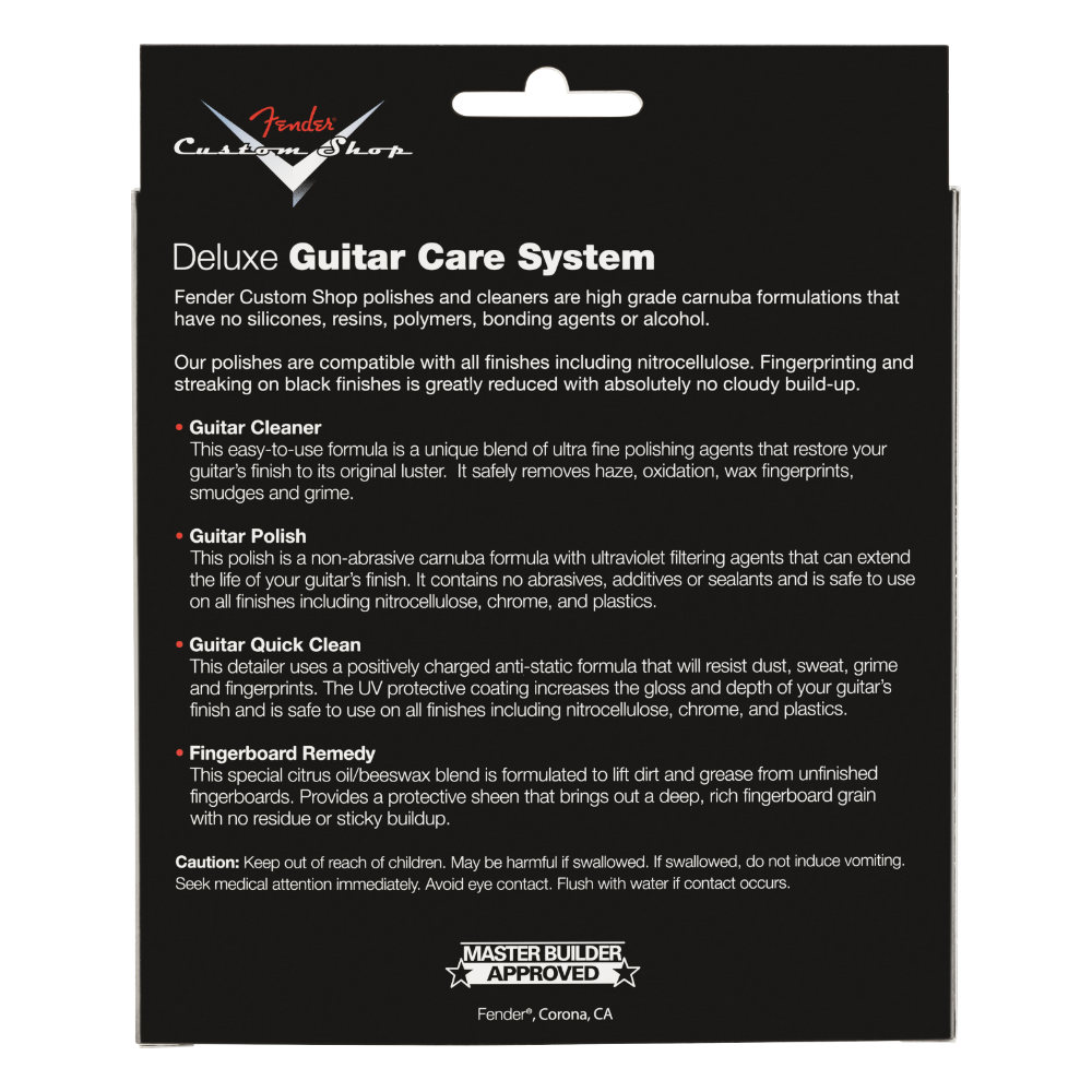 Fender Custom Shop 4-Step Cleaning Kit Back View