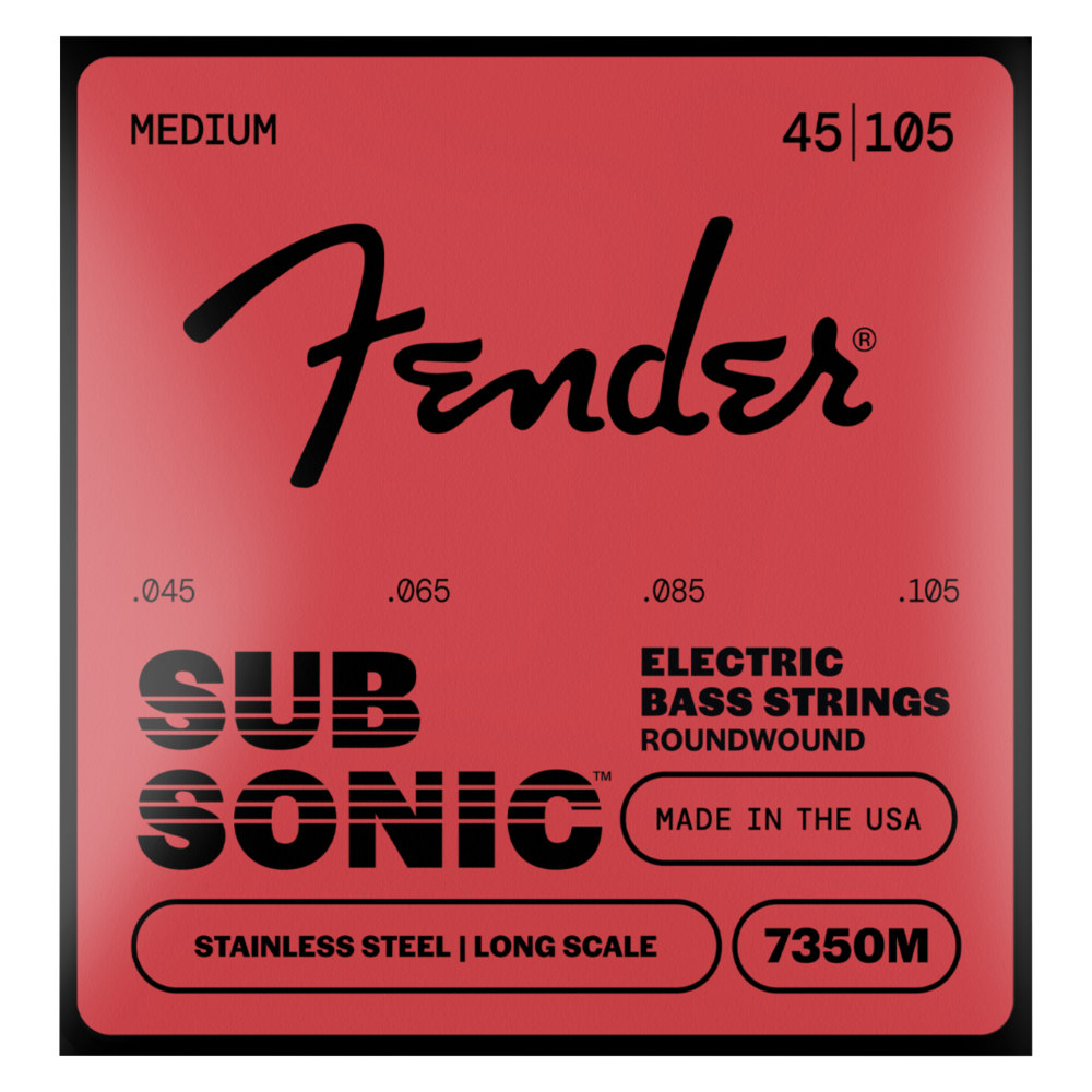 Fender Stainless Steel Roundwound Long Scale Bass Strings 7350M 45-105